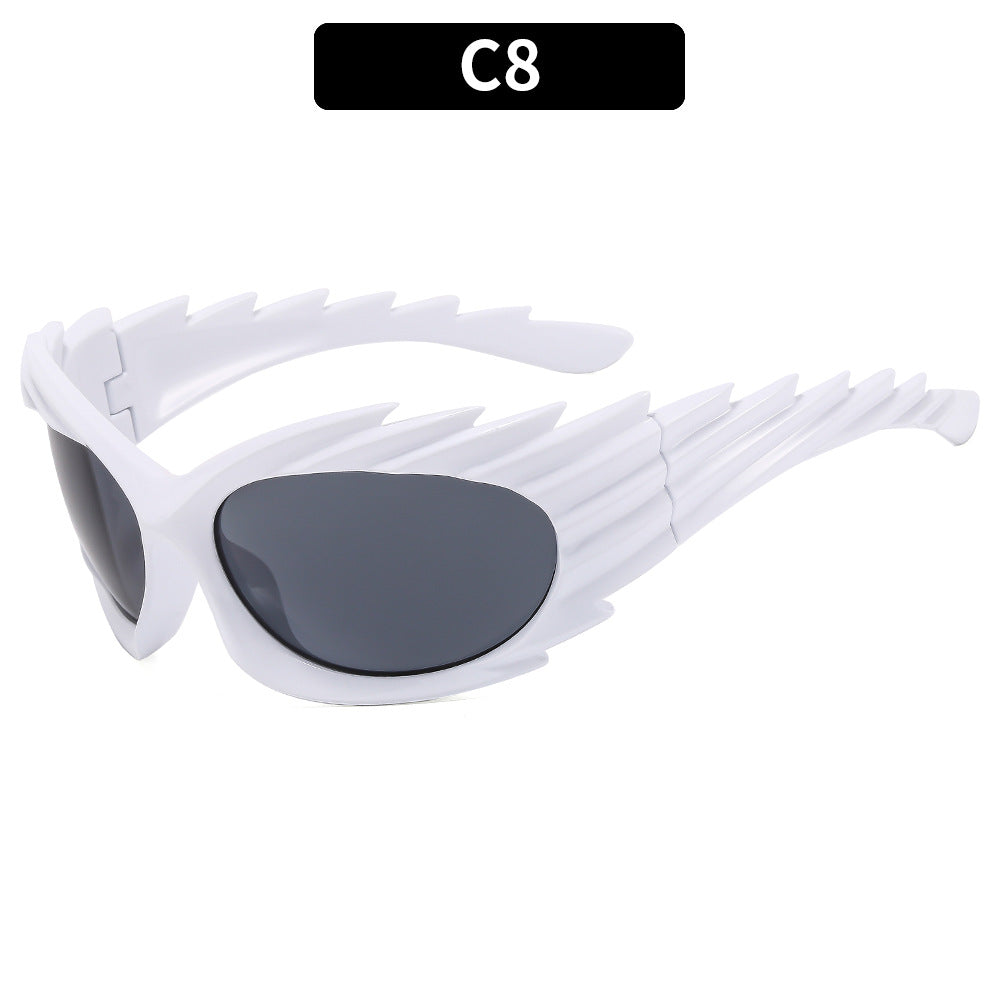 Gafas de sol de PC de erizo invertido y2k al por mayor